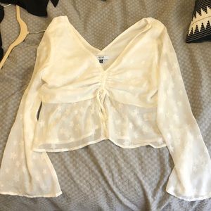White star print top